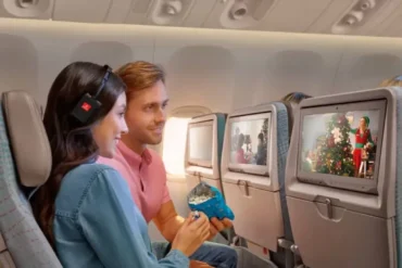 Emirates Feiern am Boden und in der Luft